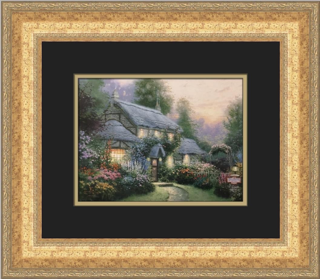 Thomas Kinkade Julianne's Cottage Custom Framed Art Print 15x13 (1 of 2)