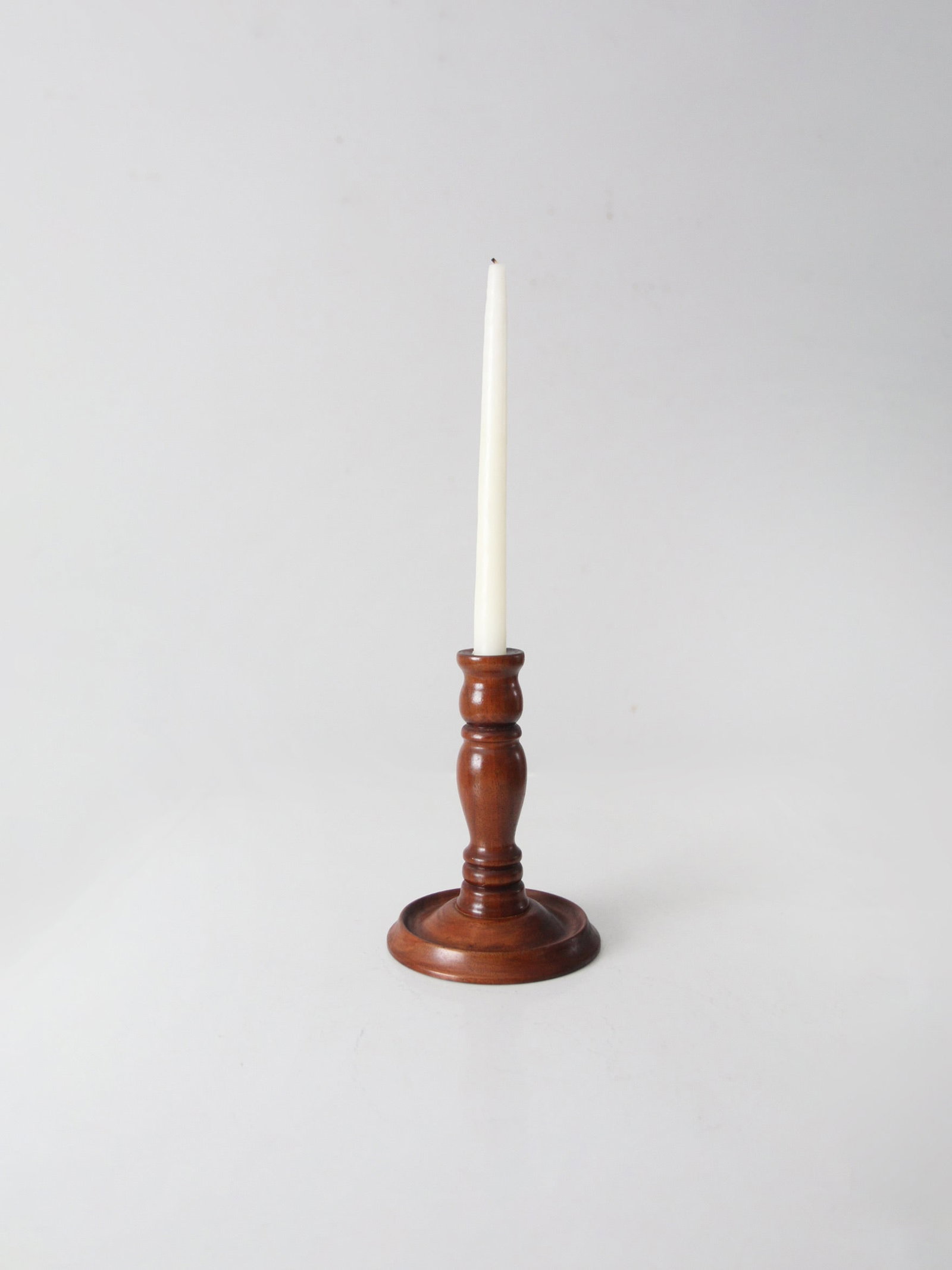 Harold Horner Vintage Handmade Wooden Candlestick Holder 7.75 Inch (1 of 11)