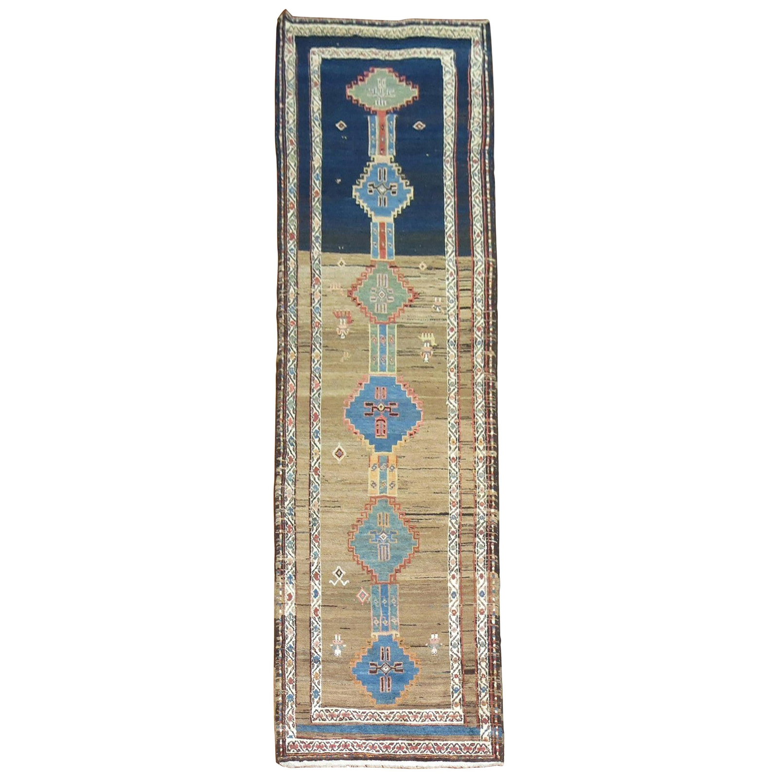 Eclectic Persian Kurd Runner Wool Hand-Woven 3'7" x 13'11" (1 of 9)
