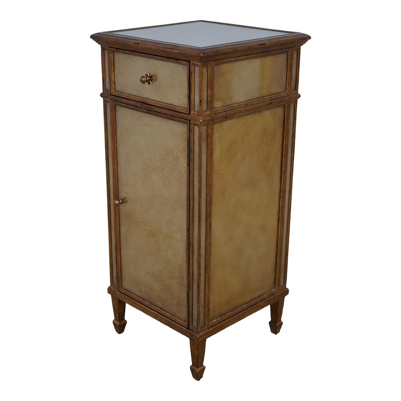 Theodore Alexander Eglomise Wood Cabinet in Gold Finish (1 of 10)