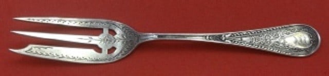 Gorham Hindostanee Sterling Silver 3-Tine Pastry Fork 5 7/8" (1 of 2)