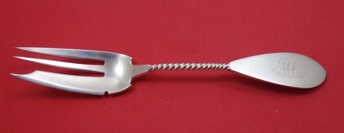 Barrett & Sherwood Twist Sterling Silver 6 Inch Serving Fork (1 of 1)