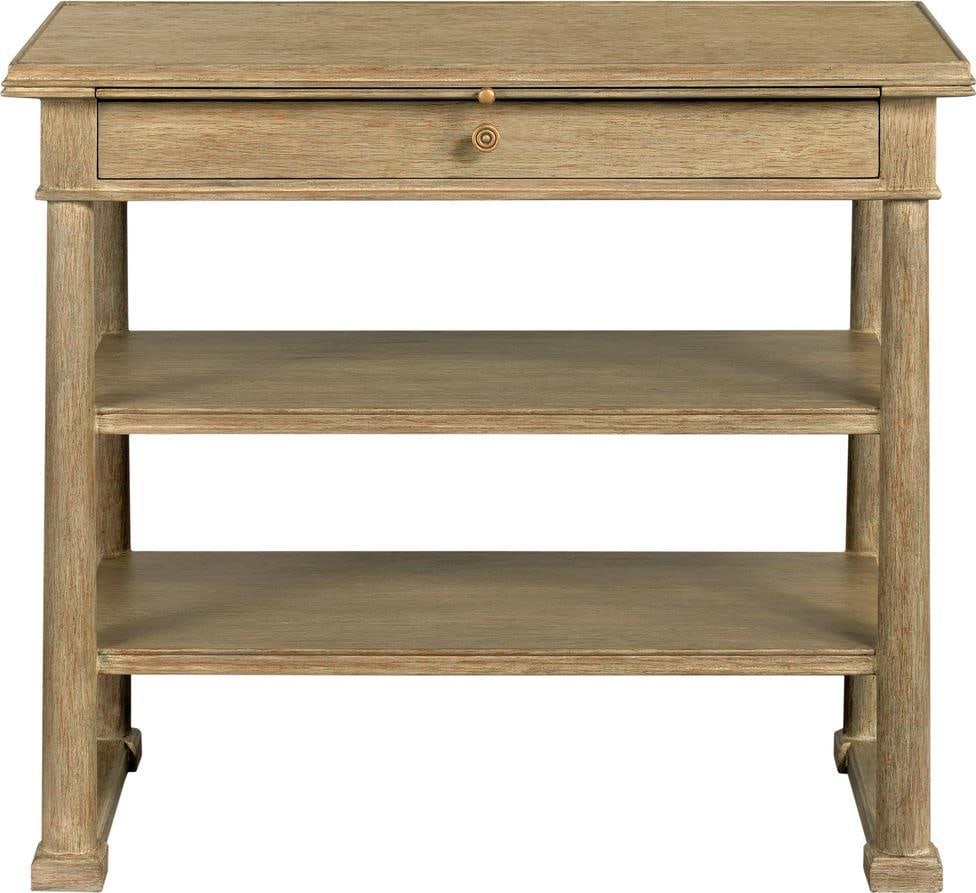 Port Eliot Traditional Washed Oak Tier Side Table 30H 34W 20D (1 of 1)