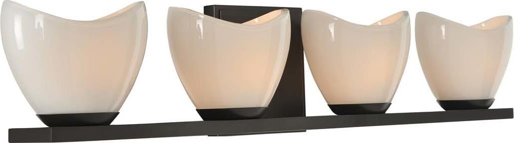 Kalco Vero English Bronze Bath Light 4 Opal Shades Dimmable (1 of 1)