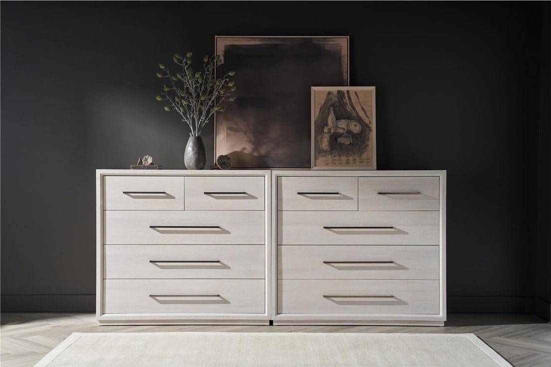 Universal Astrid Drawer Chest Natural White Oak 45H 50W 19D (1 of 4)