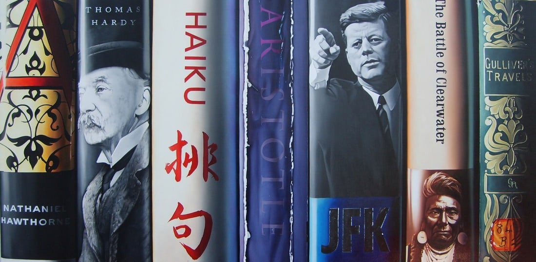 John-Mark Gleadow Bibliotheque III Large Signed Limited Edition Giclee Canvas (1 of 1)