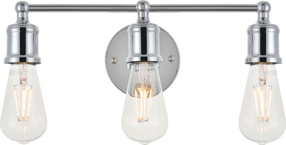 Elegant Lighting Chrome Mid-Century Modern Wall Sconce with 3 Lights (1 of 1)