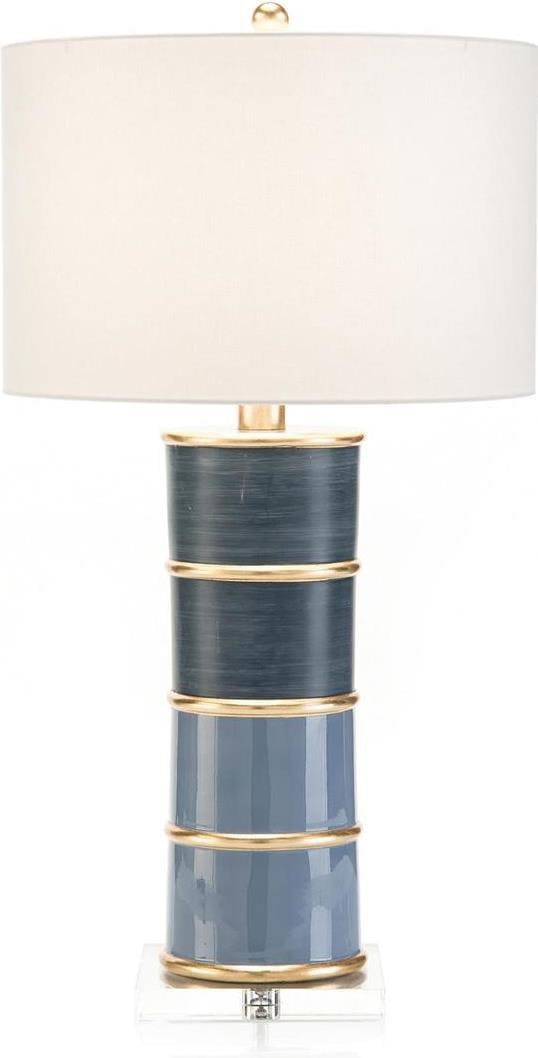 John-Richard Brass Table Lamp Neo-Classical with White Shade (1 of 2)