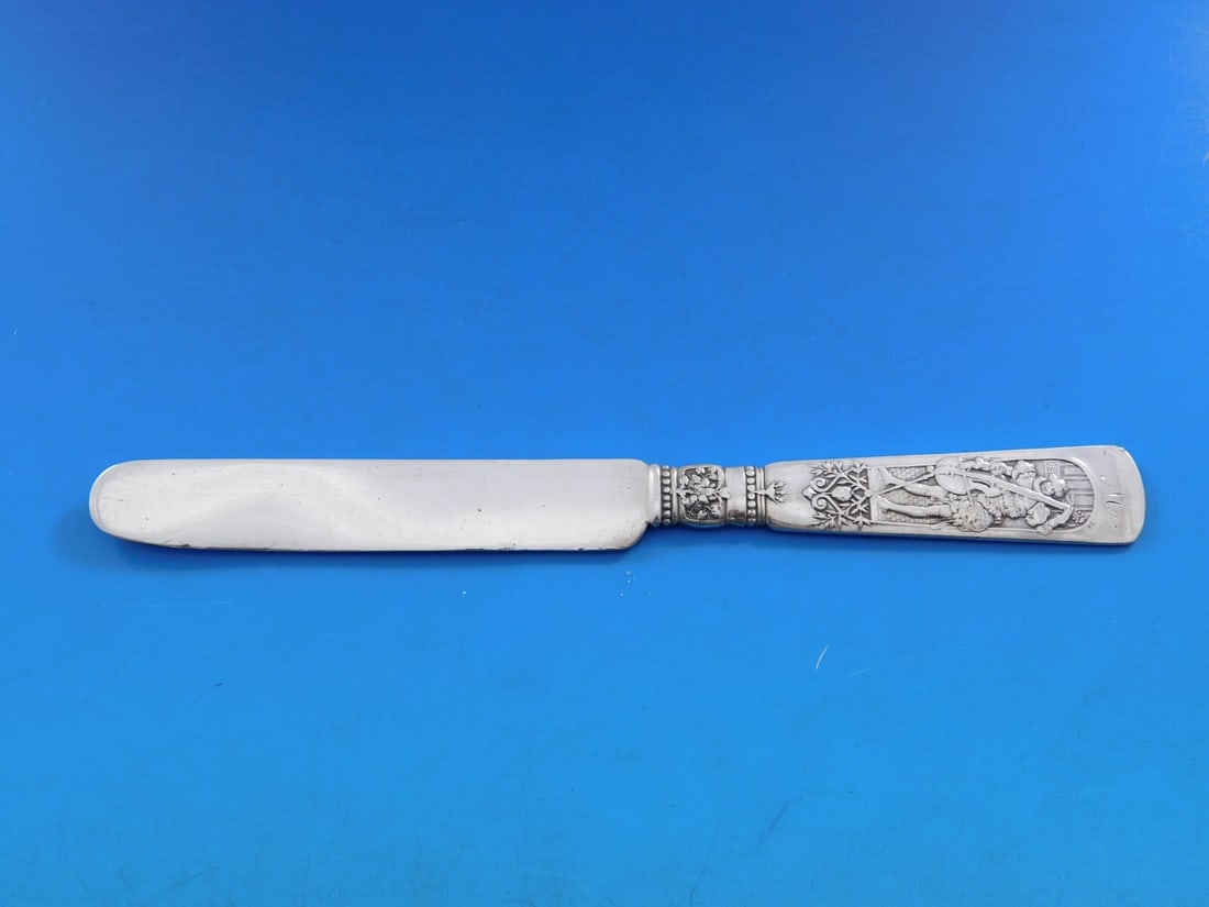 Gorham Fontainebleau Sterling Silver Dessert Knife Flat Handle 7 1/4" (1 of 6)