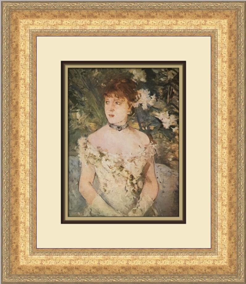 Berthe Morisot Young Woman in a Ball Dress Custom Framed Print 1984 (1 of 2)