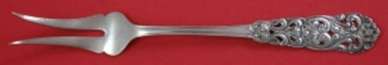 Th. Marthinsen Valdres .830 Silver 2-Tine Buffet Fork 9.5 Inches (1 of 2)
