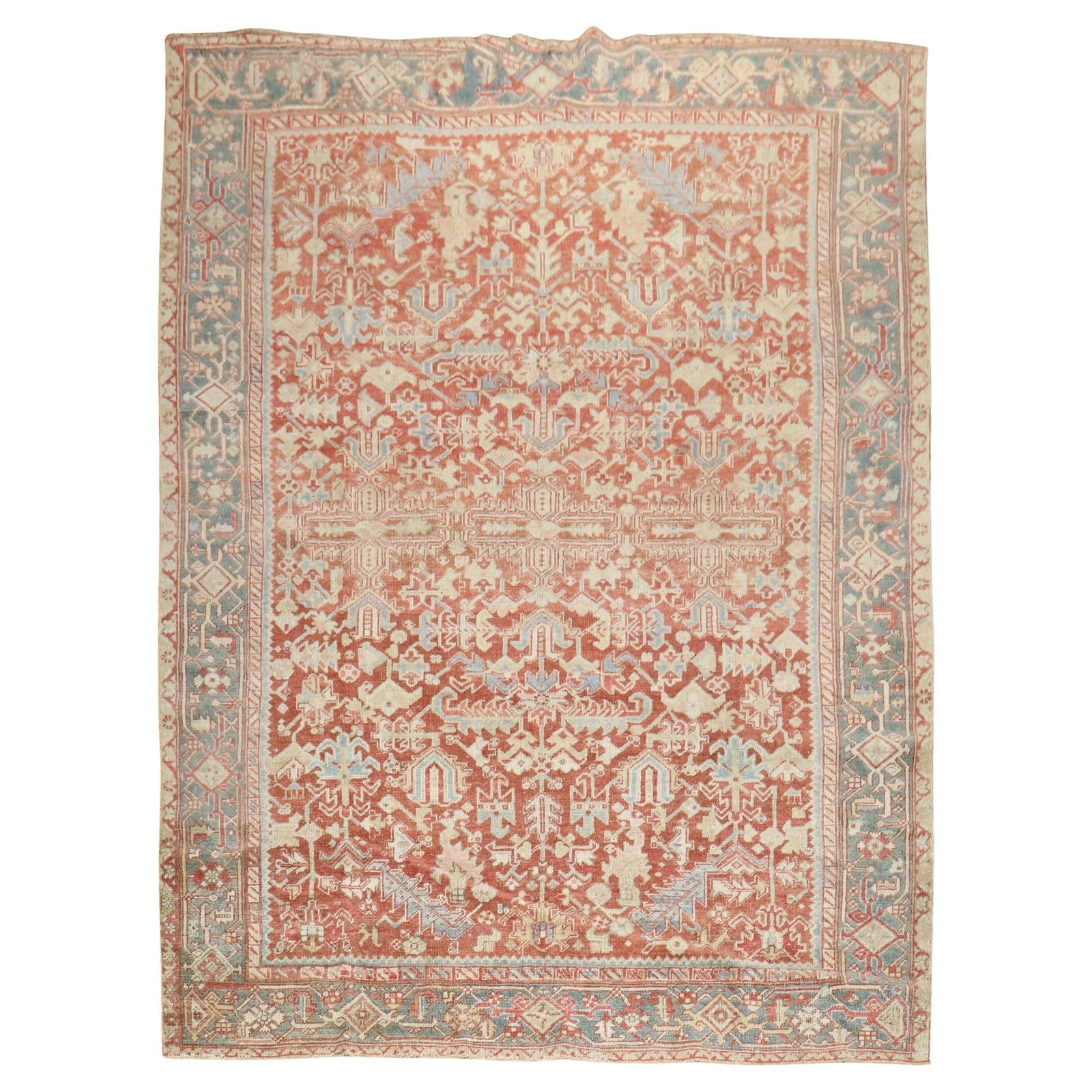 Zabihi Collection Vintage Persian Heriz Hand-Knotted Rug 90 x 123 (1 of 12)