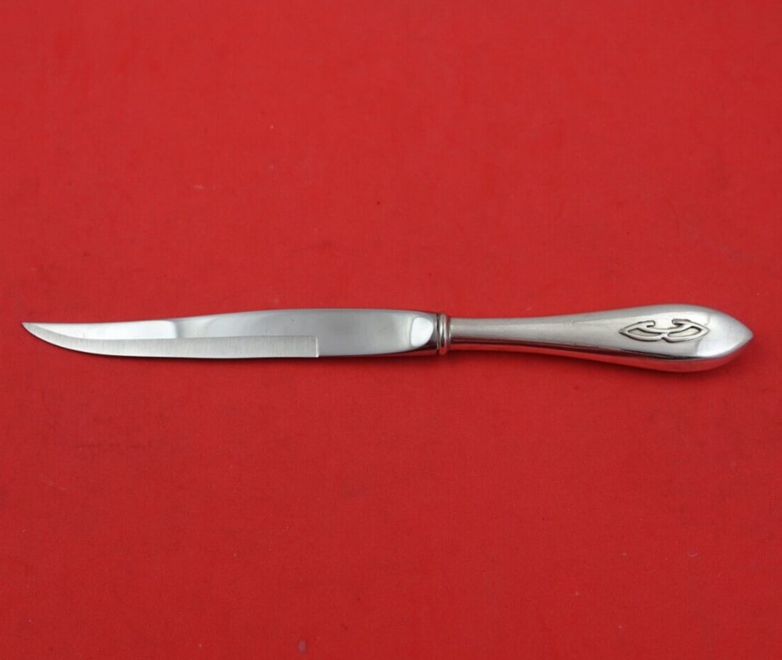 Shreve Buckingham Sterling Silver Steak Knife 8 5/8" Monogram B (1 of 3)