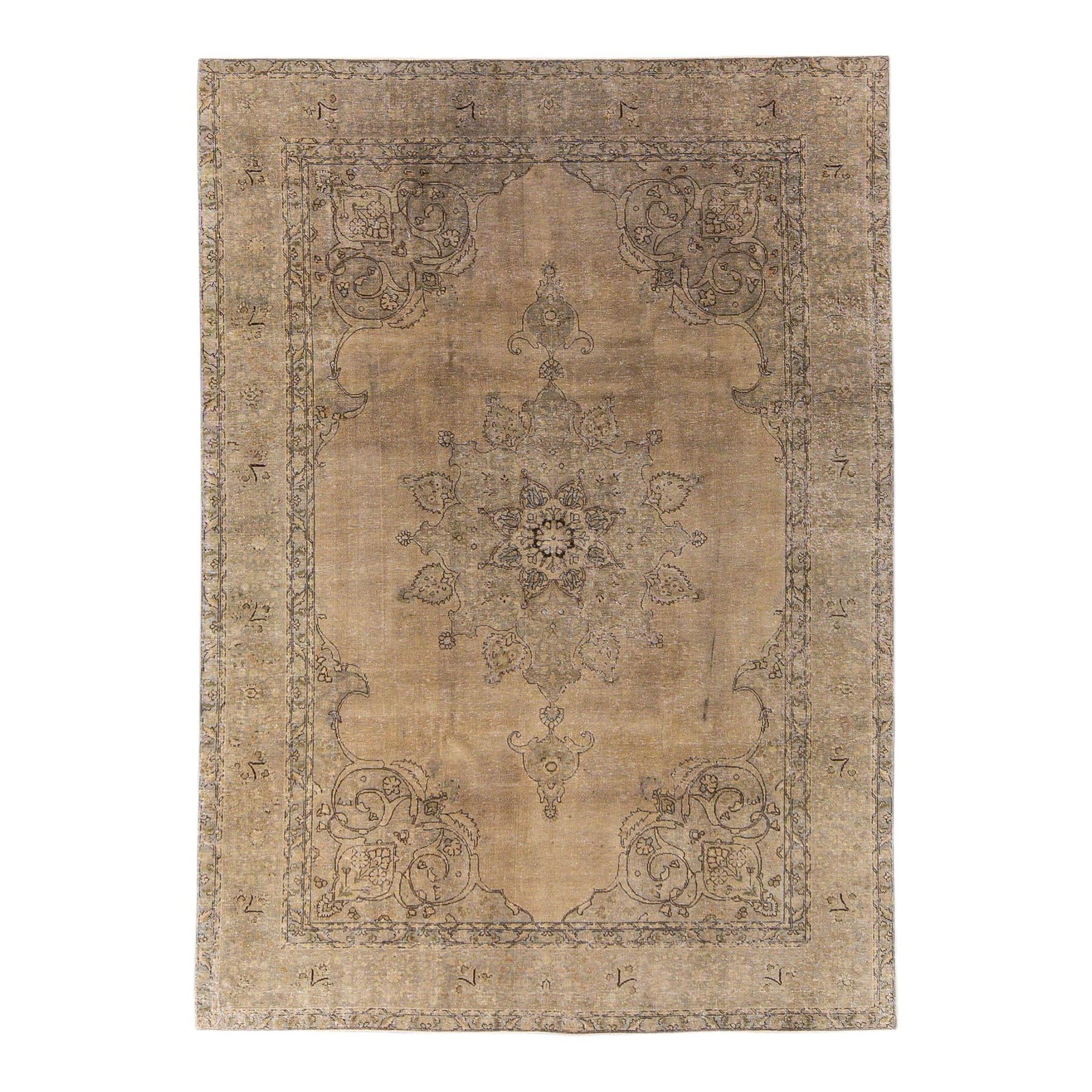 Beige Vintage Persian Hand-Knotted Medallion Wool Rug 7'10 x 10'11: Beige Vintage Persian Hand-Knotted Medallion Wool Rug 7'10 x 10'11 Explore the elegance of this beautiful Vintage Persian hand-knotted wool rug, featuring a soft beige color field complemented by rich