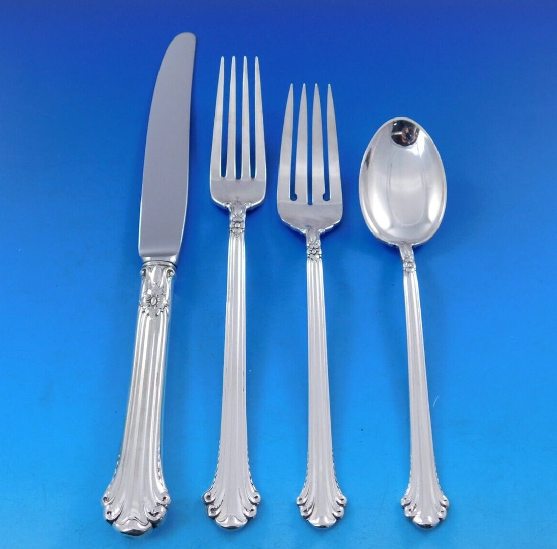 Towle Silver Plumes Sterling Silver 4-Piece Place Setting (1 of 5)