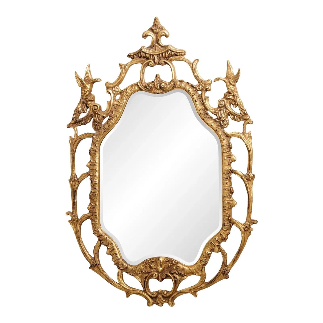 Phoenix Design Ornate Gold Mirror Model 6522 with Beveled Glass (1 of 10)