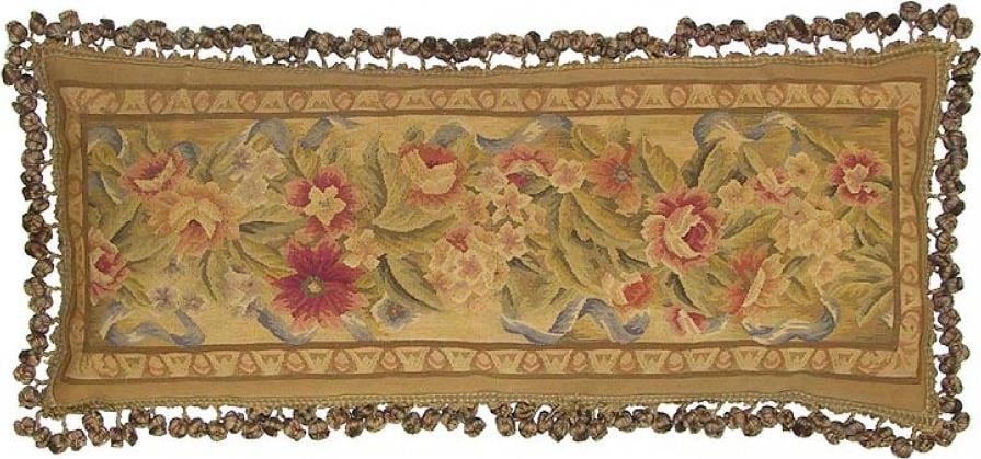Provence Home Aubusson Velvet Pillow 14x36 Handmade Down Insert (1 of 1)
