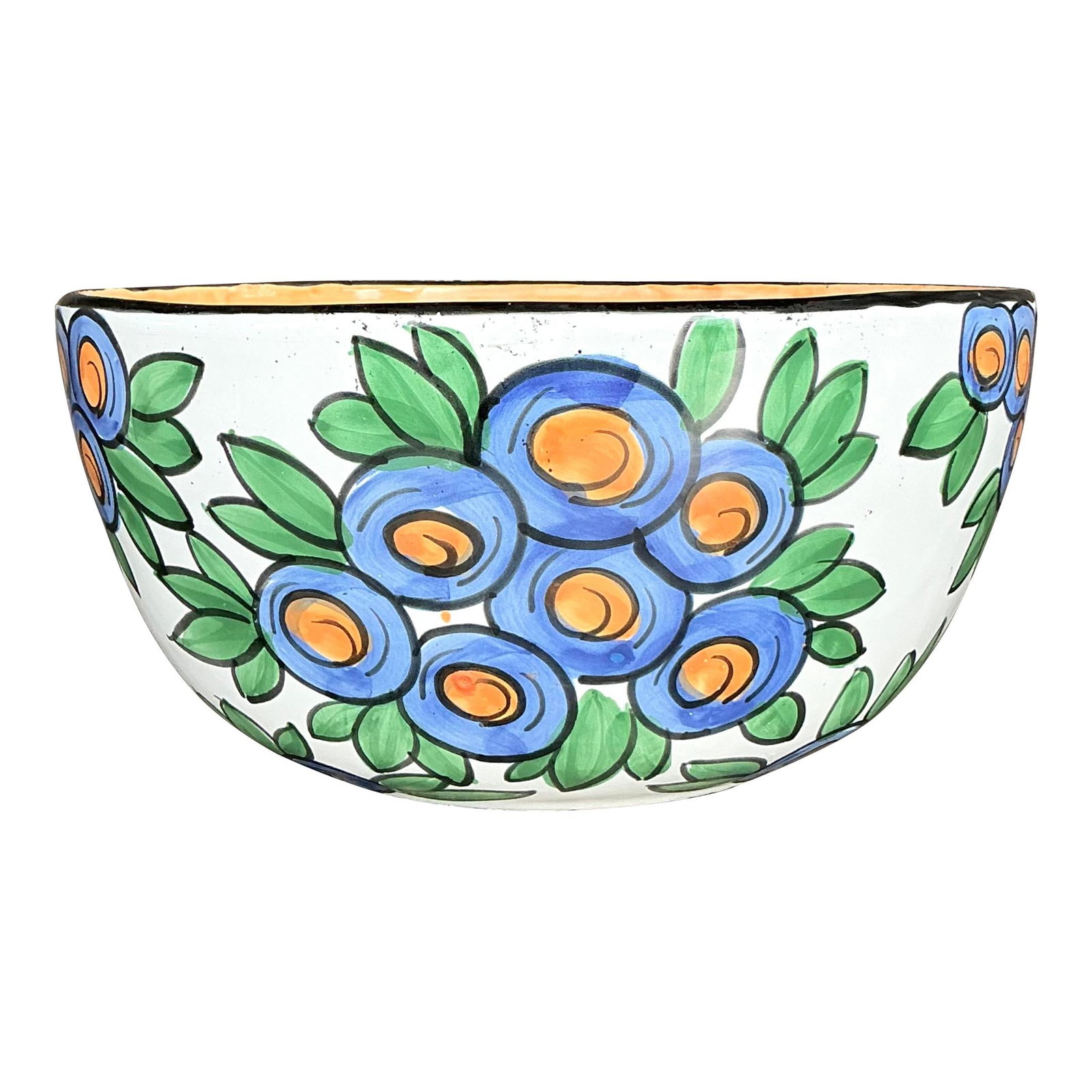 Vintage Italian Hand-Painted Ceramic Serving Bowl 11.75" (1 of 9)