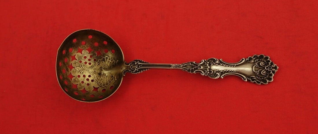 Whiting Pompadour Sterling Silver Sugar Sifter Gold Washed 5 3/4" (1 of 2)