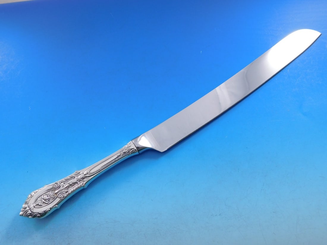 Wallace Rose Point Sterling Silver Wedding Cake Knife Custom 12 Inch (1 of 7)