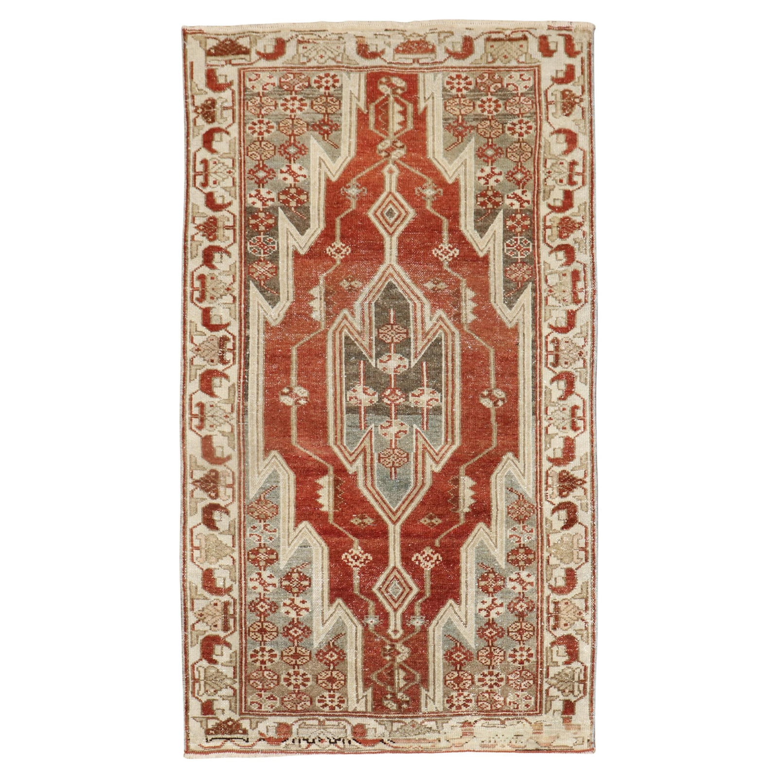 Zabihi Collection Hand-Knotted Persian Malayer Rug 30 x 50 in 1930 Iran: Zabihi Collection Hand-Knotted Persian Malayer Rug 30 x 50 in 1930 Iran Discover the exquisite craftsmanship of this early 20th-century Persian Malayer mazlagan rug, featuring a captivating blend of r