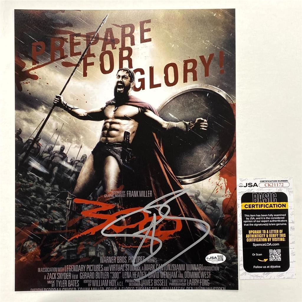 11x14 Leonidas Photograph Signed by Gerard Butler JSA Authenticated (1 of 4)