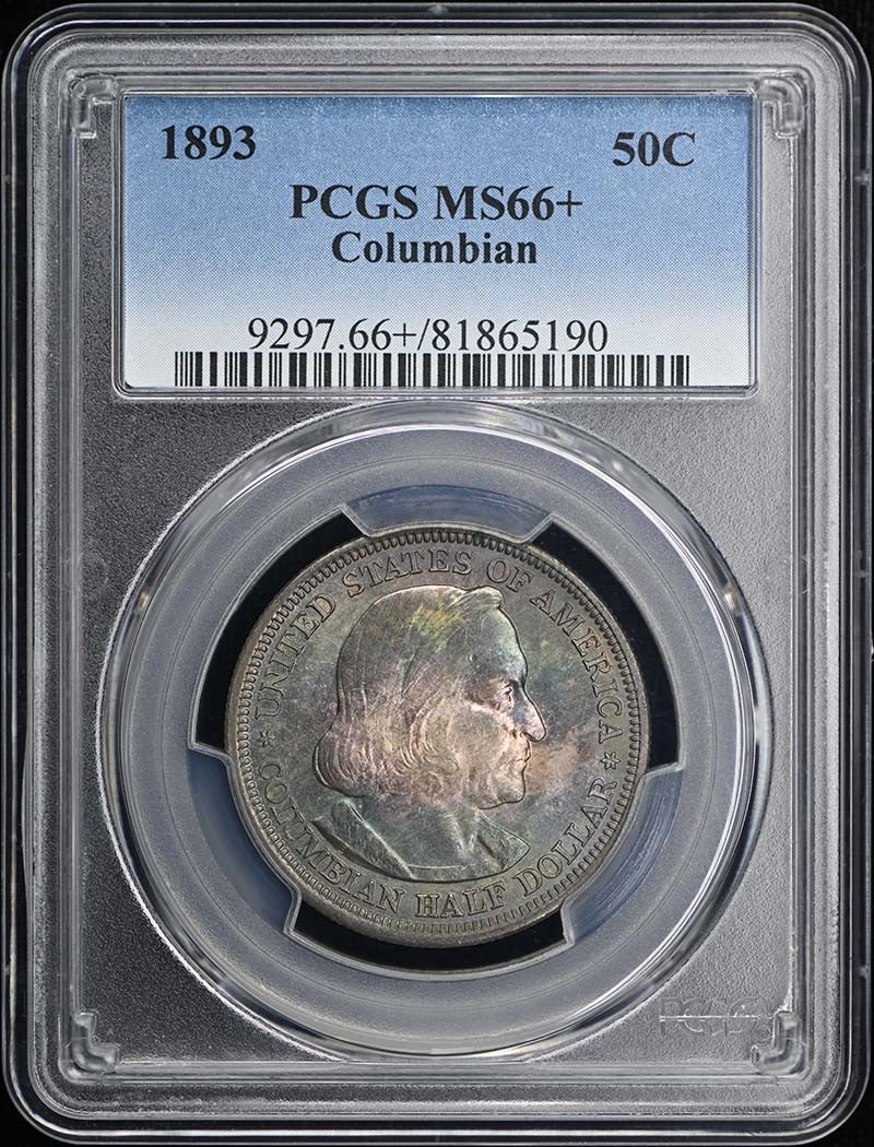 1893 Columbian Exposition Half Dollar PCGS MS66 Plus Silver Coin (1 of 2)