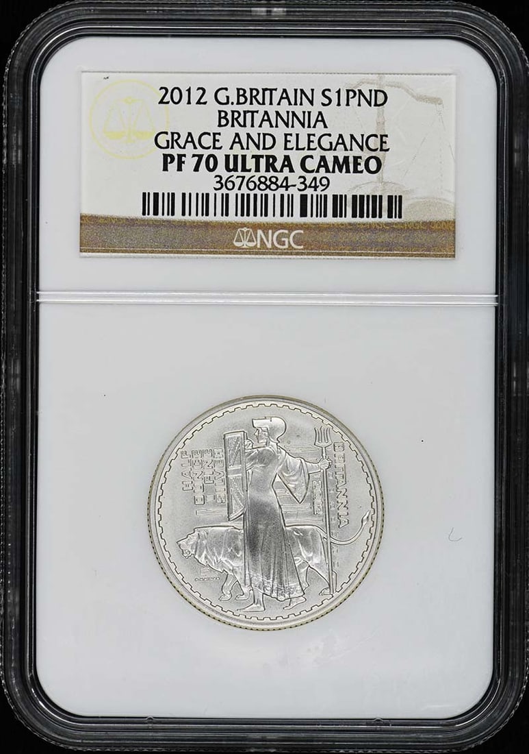 2012 Britannia One Pound NGC PR70DCAM Coin United Kingdom (1 of 2)