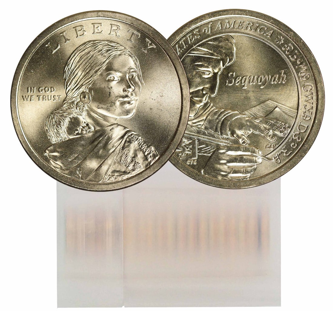 2017-P Uncirculated Sacagawea Native American Dollar 25-Coin Roll (1 of 3)