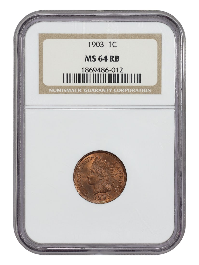 NGC MS64RB 1903 Indian Head Cent Philadelphia Uncirculated (1 of 4)