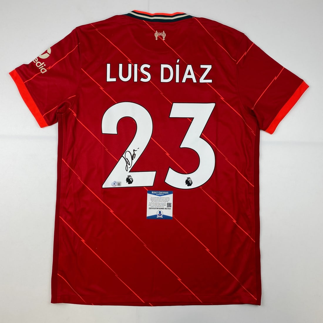Autographed Luis Diaz Liverpool Soccer Jersey Beckett BAS COA Gem Mint (1 of 4)