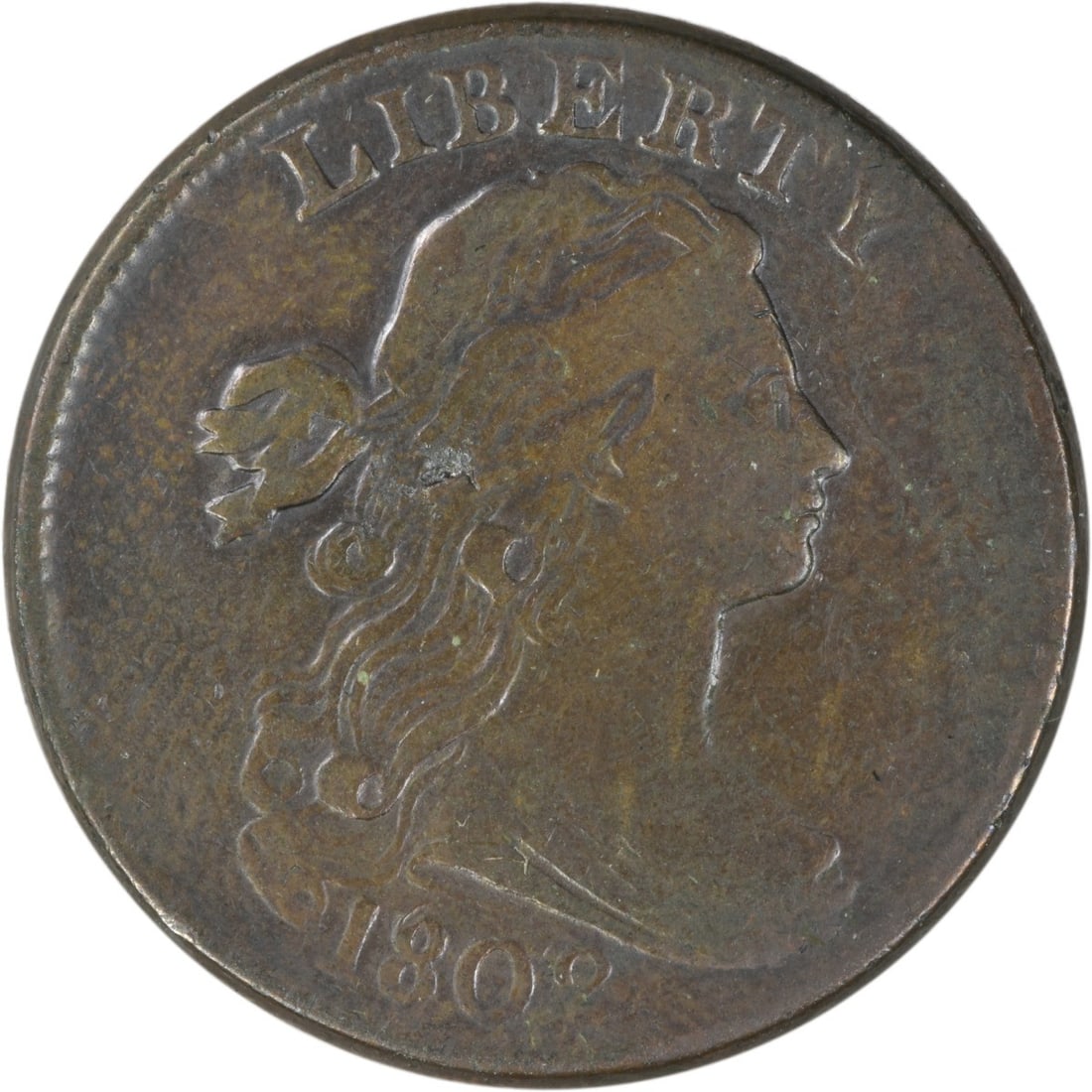 1802 Draped Bust Large Cent VF Copper Coin Philadelphia Uncertified (1 of 2)