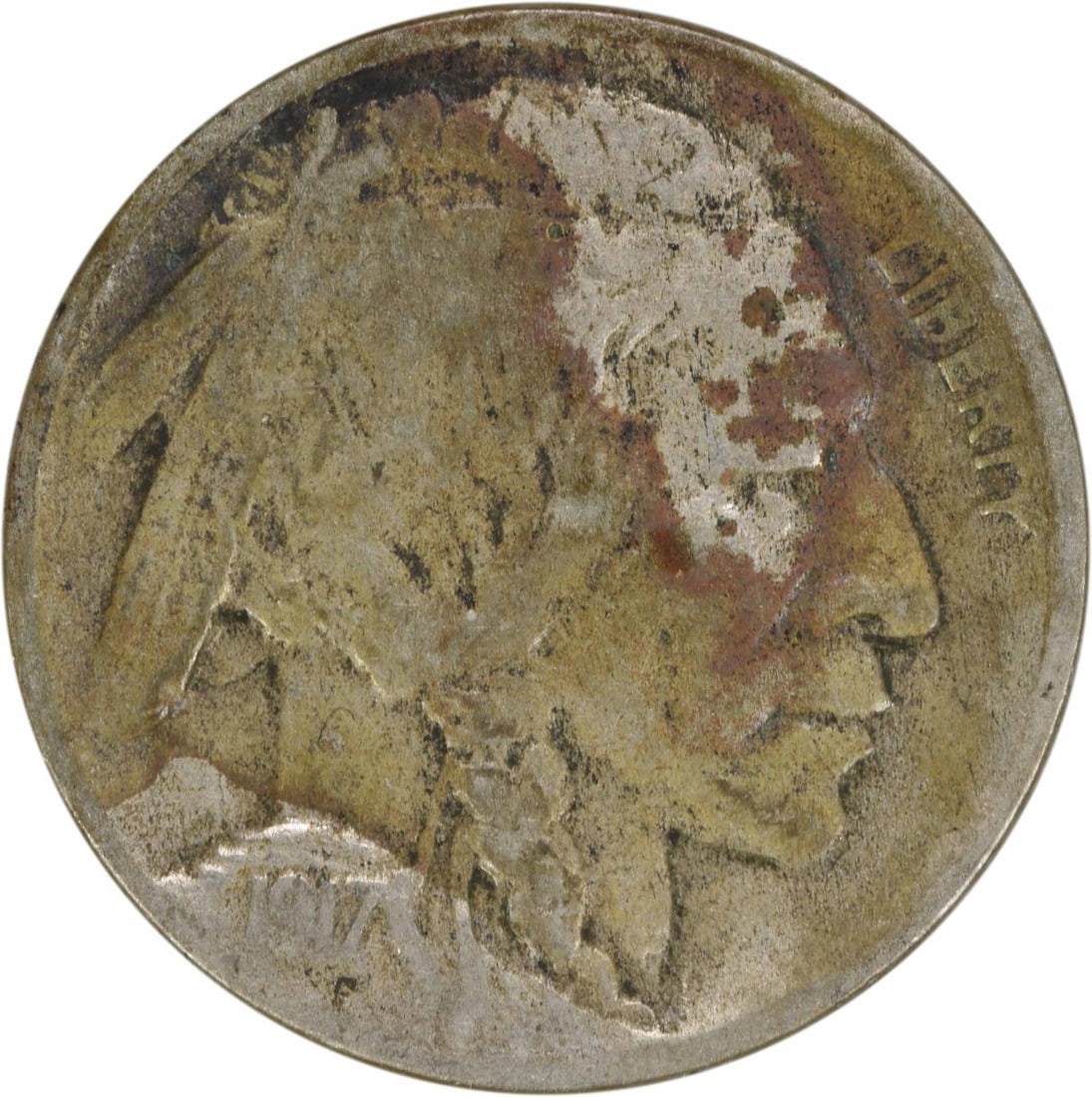 1917-D Buffalo Nickel Circulated Coin by James Earle Fraser: 1917-D Buffalo Nickel Circulated Coin by James Earle Fraser This 1917-D Buffalo Nickel is a fascinating piece of American numismatic history. Struck in Denver, it features the iconic buffalo design by