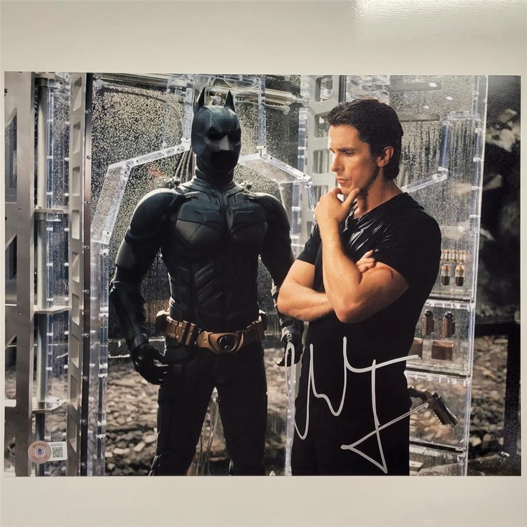 Christian Bale Autographed 11x14 Batman Dark Knight Photo Beckett Authenticated (1 of 3)