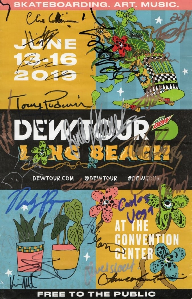 2019 Dew Tour Autographed 11X17 Poster Theotis Beasley Global Authentics (1 of 2)