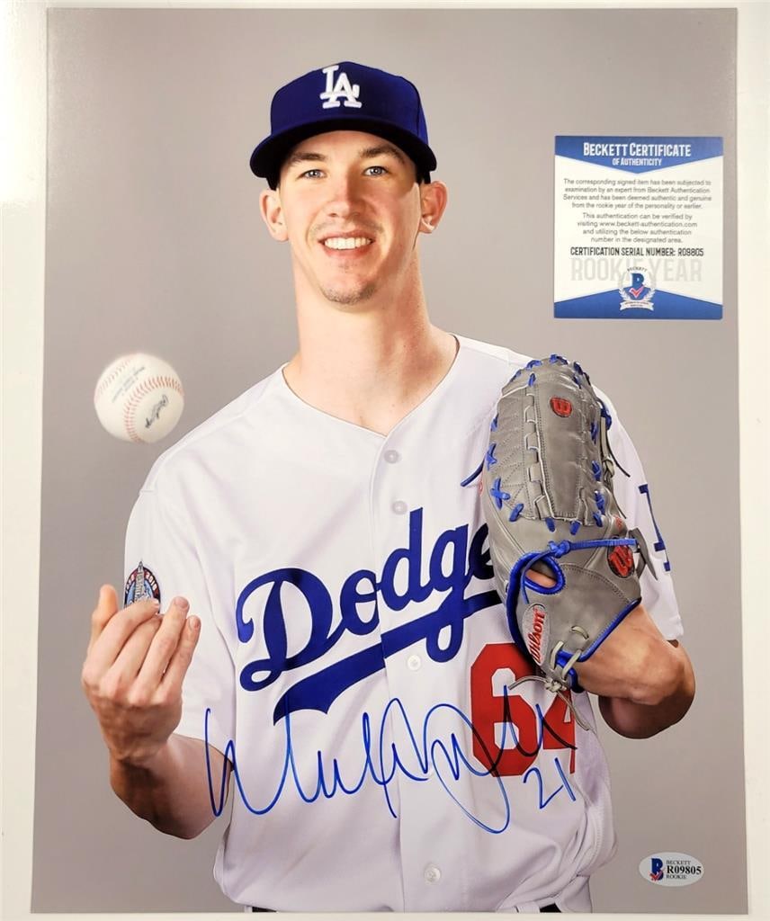Walker Buehler Signed 11x14 Dodgers Photo Beckett BAS Authentic (1 of 4)