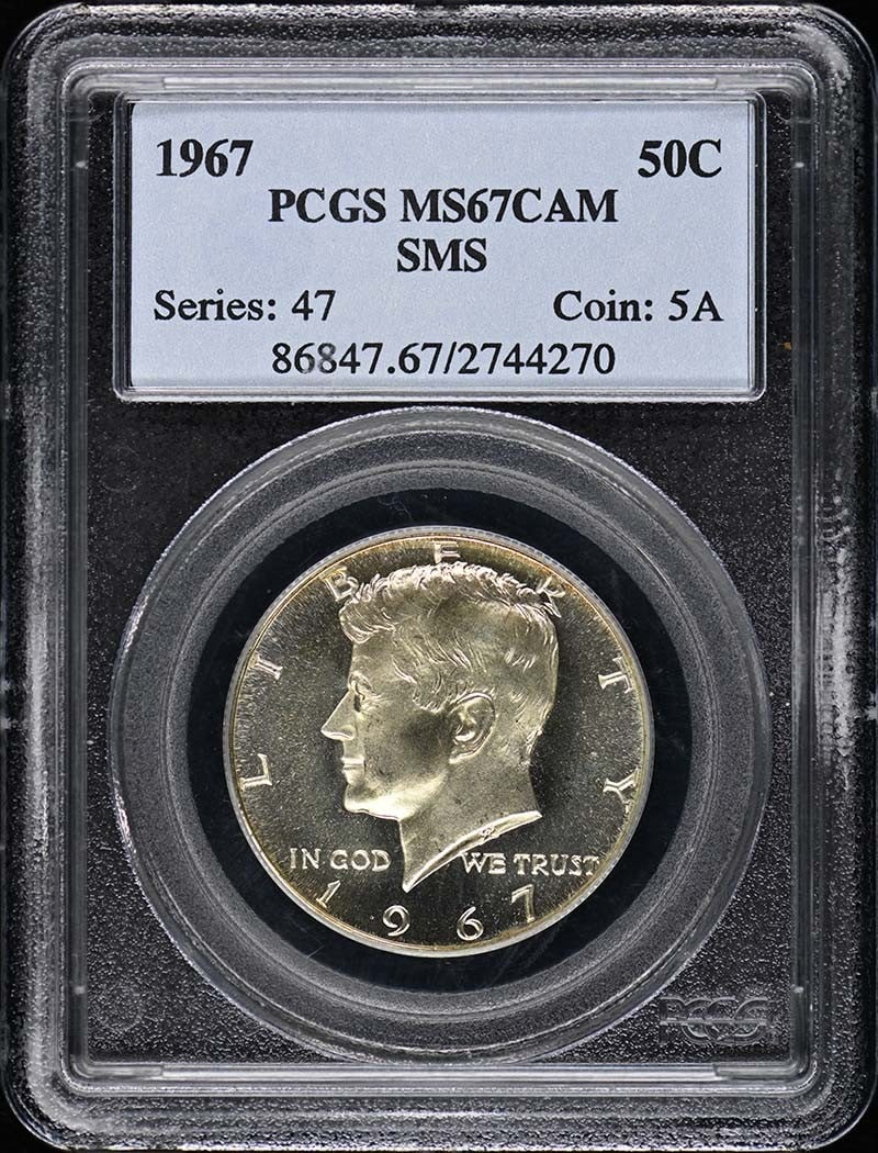 1967 Kennedy Half Dollar 50C Silver Clad PCGS SP67CAM Uncirculated (1 of 2)