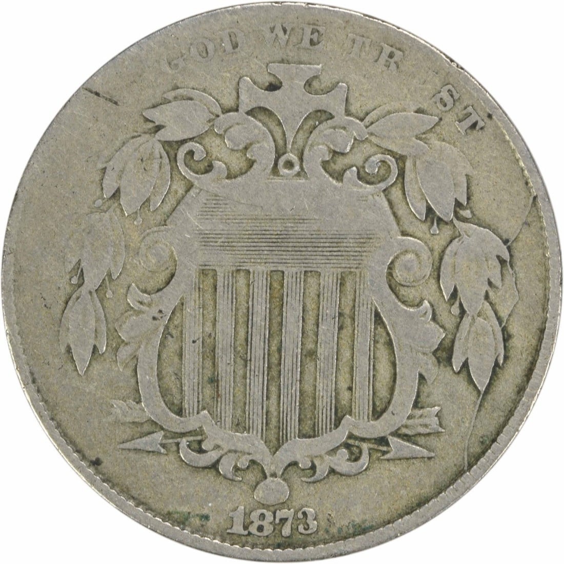 1873 Shield Nickel 5C F Grade Uncertified Philadelphia Mint (1 of 2)