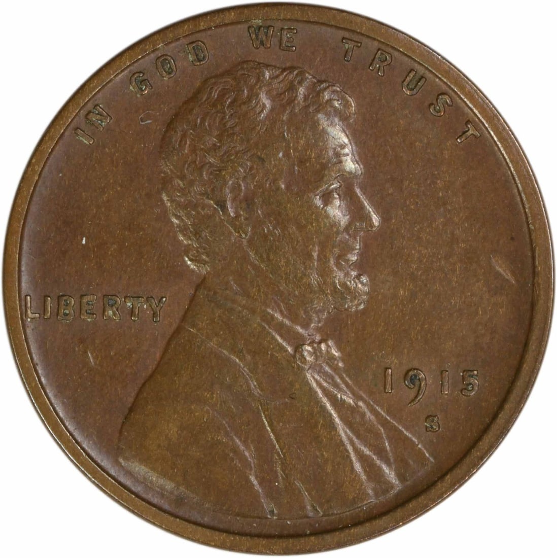 1915 San Francisco Mint Lincoln Wheat Cent Copper AU Uncertified (1 of 2)