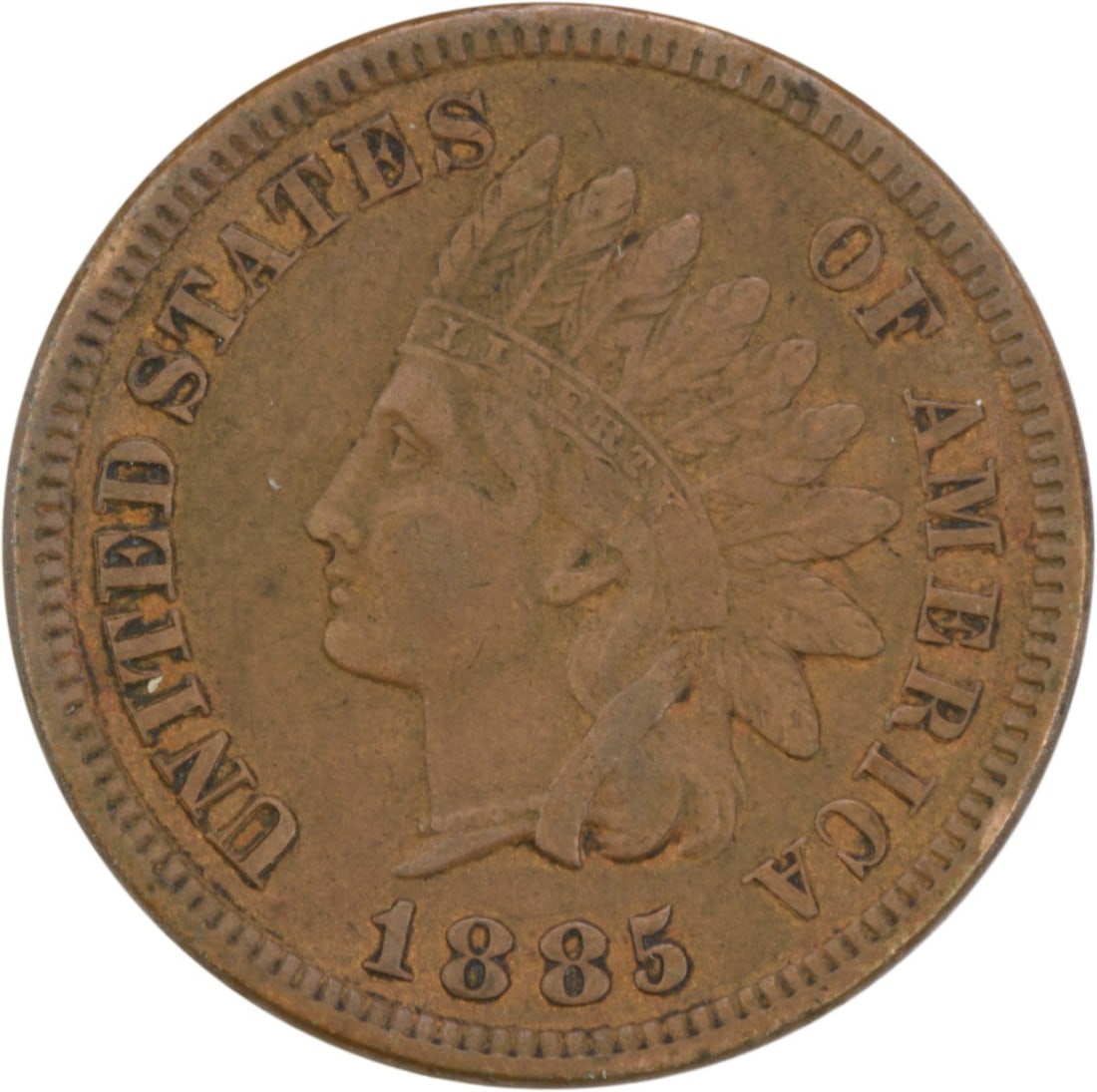 1885 Indian Head Cent EF Uncertified 19mm Copper Coin (1 of 2)