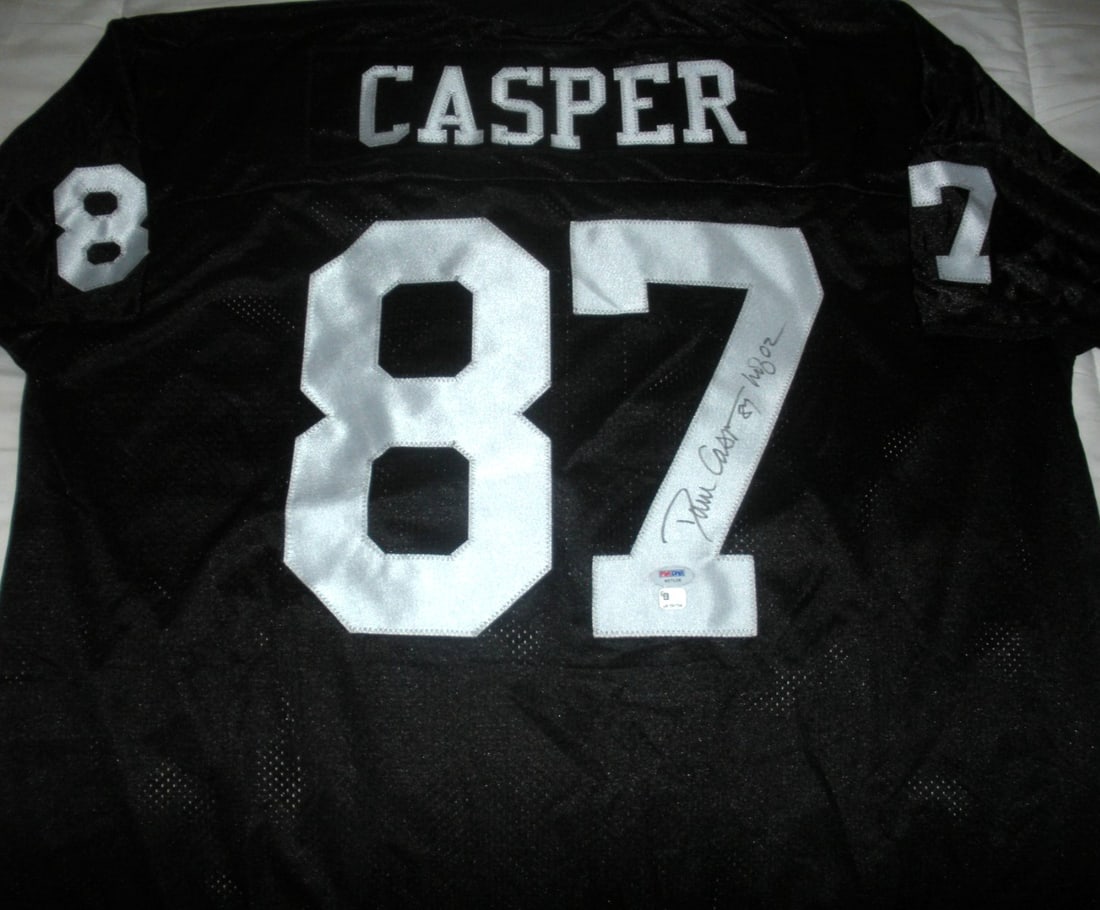 Autographed Adidas Oakland Raiders Jersey PSA DNA Authenticated Dave Casper (1 of 2)