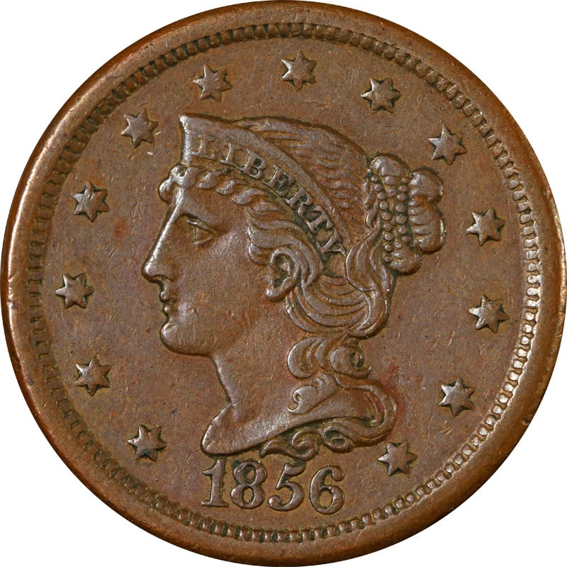 1856 Large Cent Copper Coin Circulated Choice Quality (1 of 2)