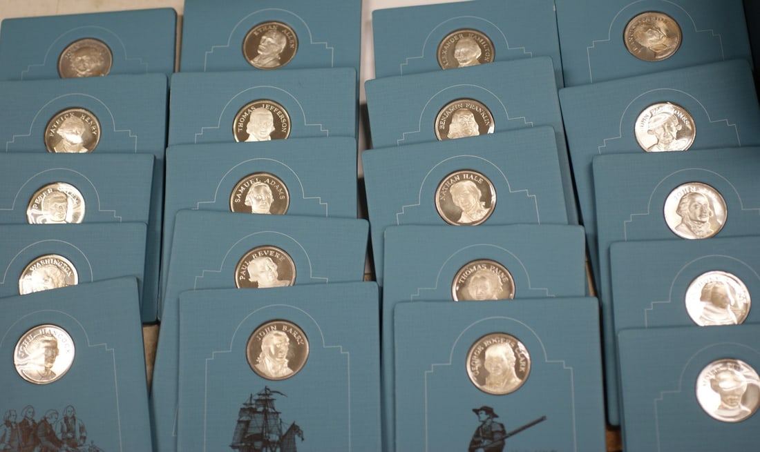 Set of 20 American Revolution 925 Silver Proof Medals Volume 1 and 2 (1 of 6)