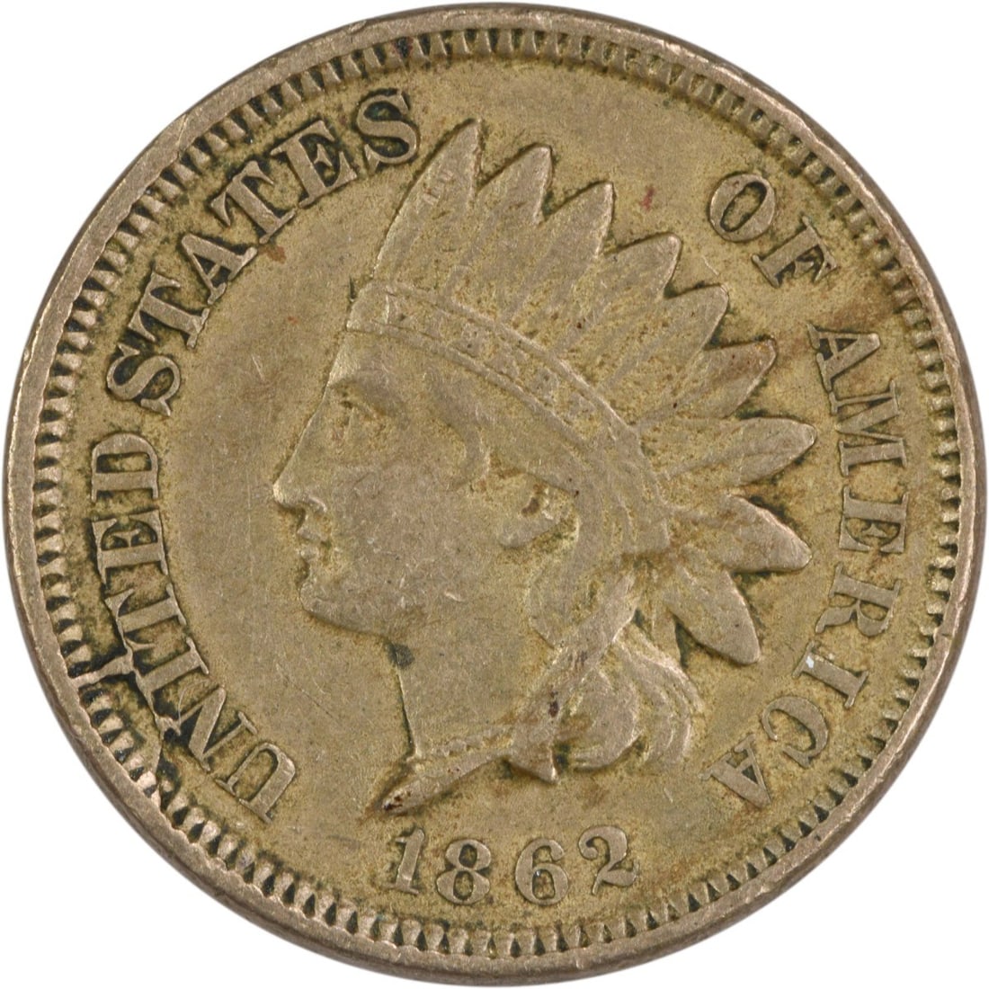 1862 Indian Head Cent Choice EF Circulated Coin Uncertified (1 of 2)