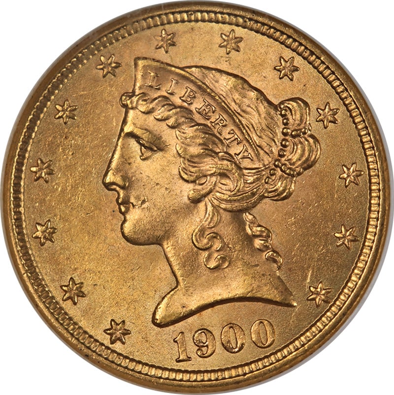 NGC MS65 1900 Philadelphia Liberty $5 Gold Coin Gem Quality (1 of 4)