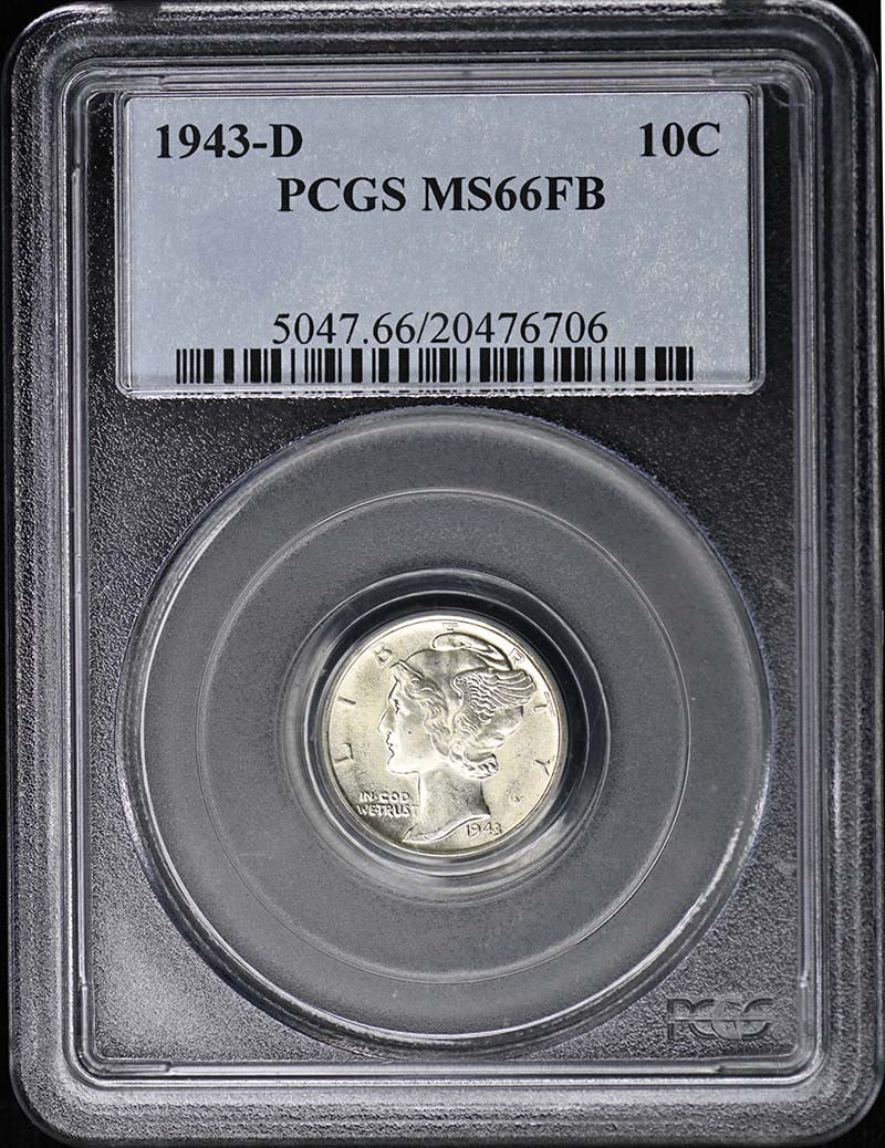 1944-D Mercury Dime PCGS MS66FB Uncirculated Denver Mint (1 of 2)
