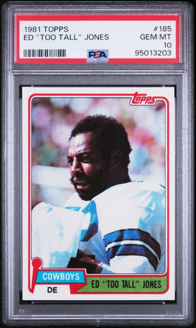 1981 Topps Ed 'Too Tall' Jones #285 Football Card PSA 10 Gem Mint (1 of 2)