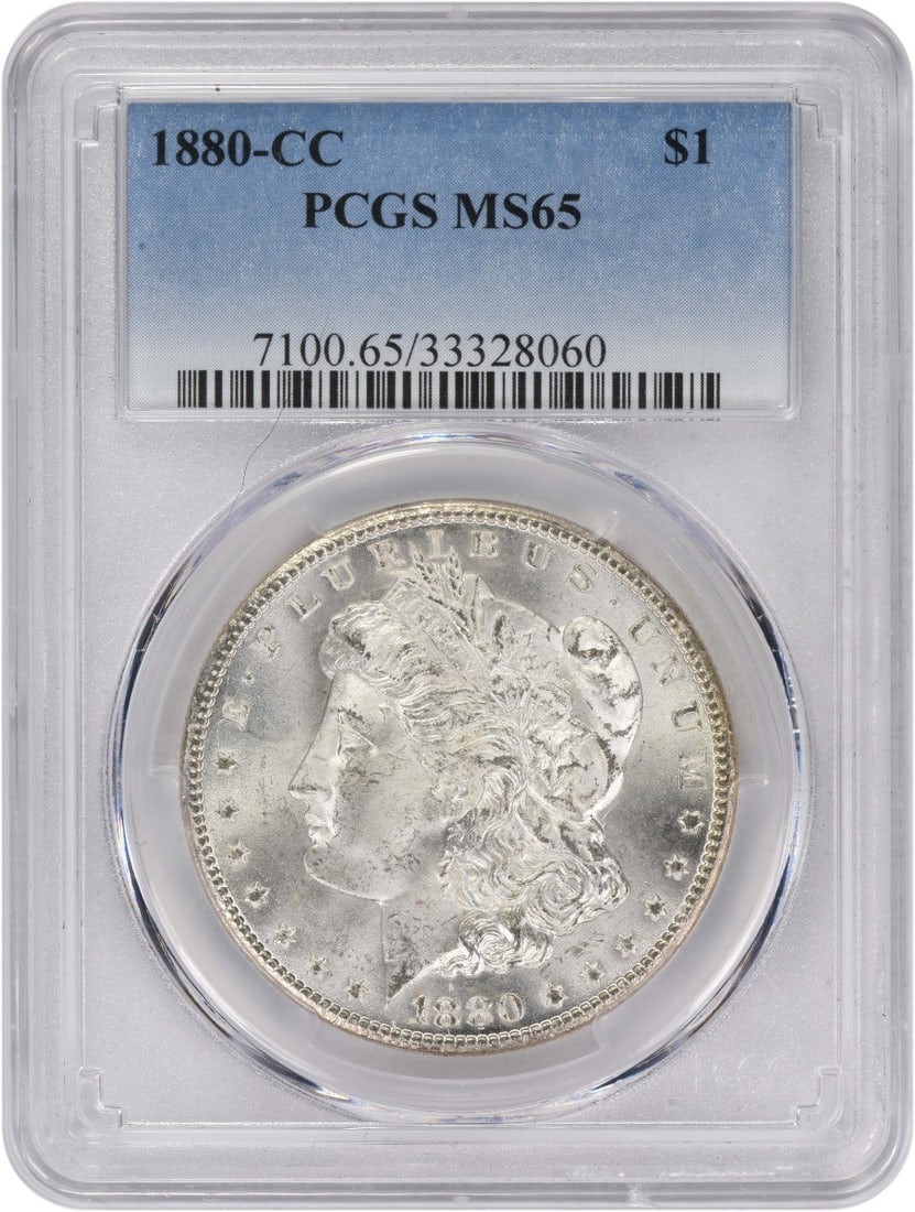 MS65 PCGS Certified 1880 Carson City Morgan Dollar Silver Coin (1 of 4)