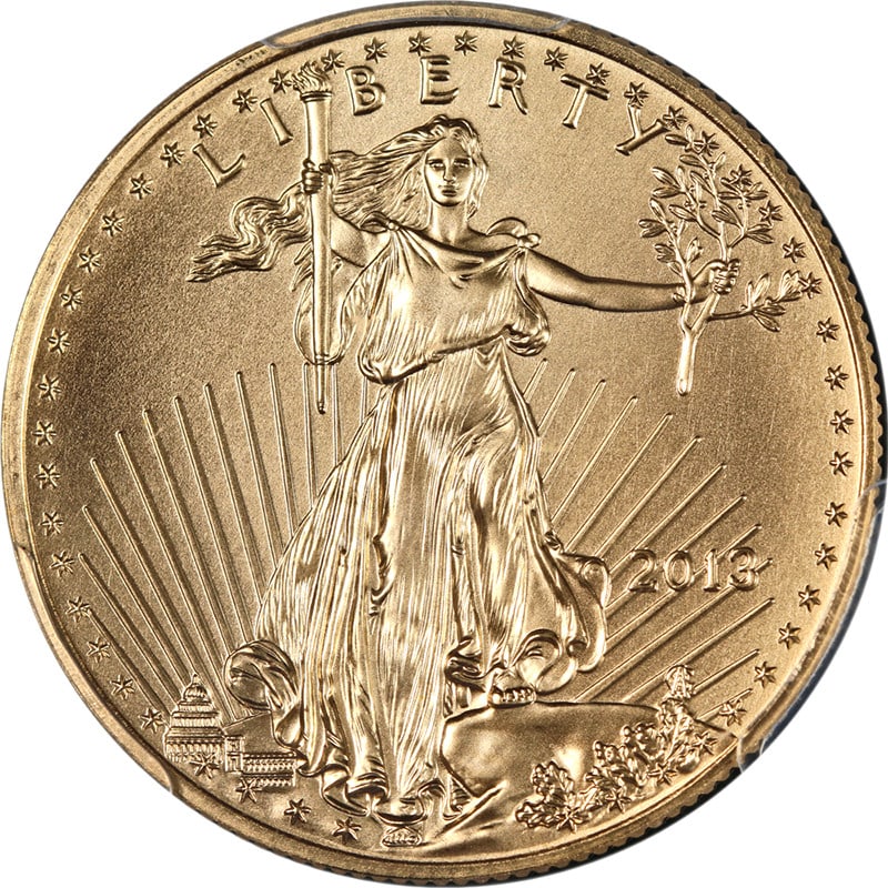 PCGS MS70 2013 $25 Gold Eagle Coin Signed by Philip Diehl (1 of 4)