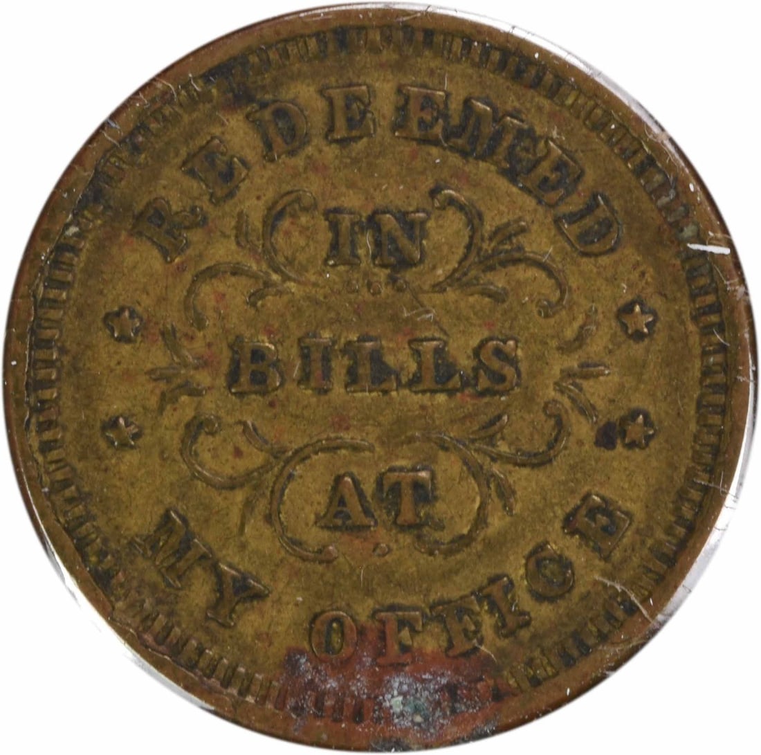Oliver Boutwell NY-890-B Civil War Store Card Token United States (1 of 2)